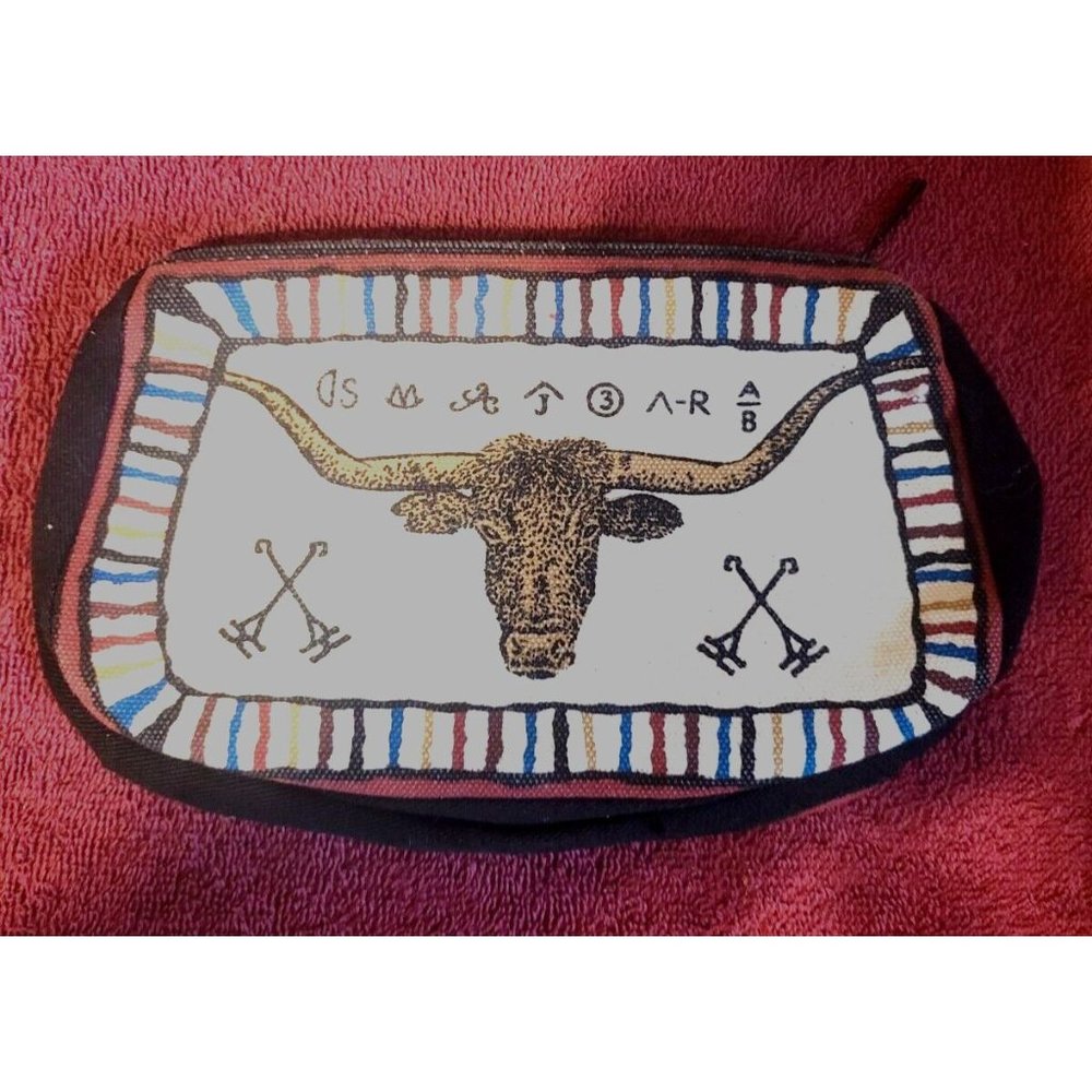 El Paso Saddle Blanket Co Western cosmetic bag purse handbag Clutch 8" x 5"